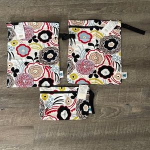 Wet/dry Planet Wise bag set of 3 (new with tags) Art Deco pattern